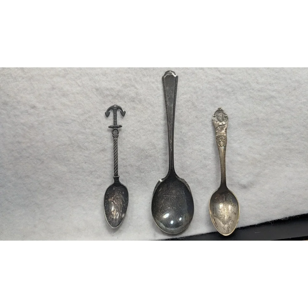 Vintage Souvenir Spoon Set 1893 World's Fair Anchor Rogers Oneida Tudor Plate